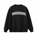 Mississippi Crewneck Sweatshirt in Black / White