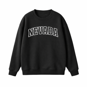 Nevada Crewneck Sweatshirt in Black / White