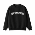 New Hampshire Crewneck Sweatshirt in Black / White