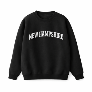 New Hampshire Crewneck Sweatshirt in Black / White