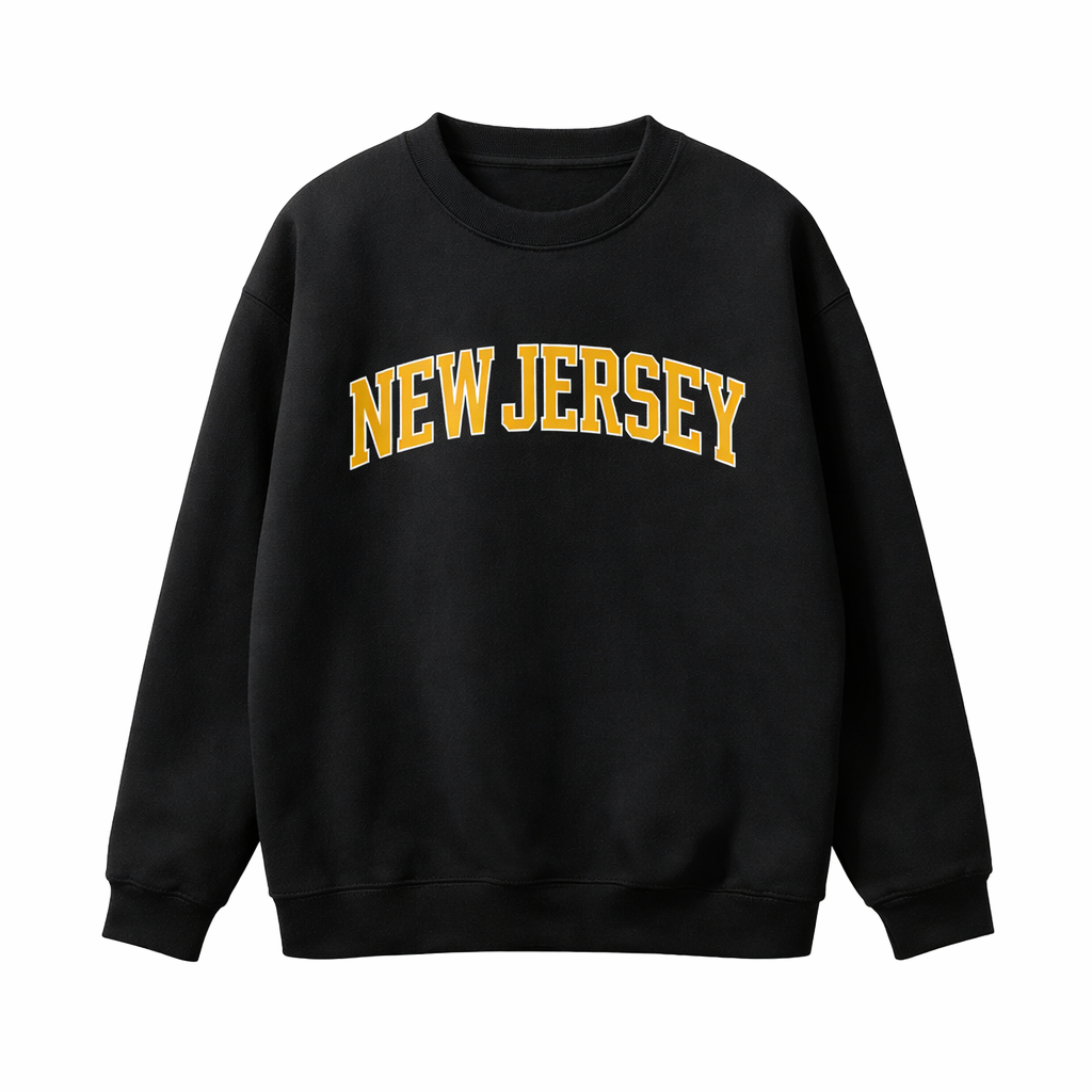 New Jersey Crewneck Sweatshirt in Black / Yellow