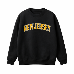 New Jersey Crewneck Sweatshirt in Black / Yellow