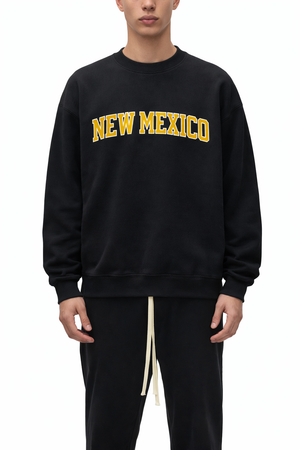 New Mexico Crewneck Sweatshirt in Black / Yellow — lifestyle 1