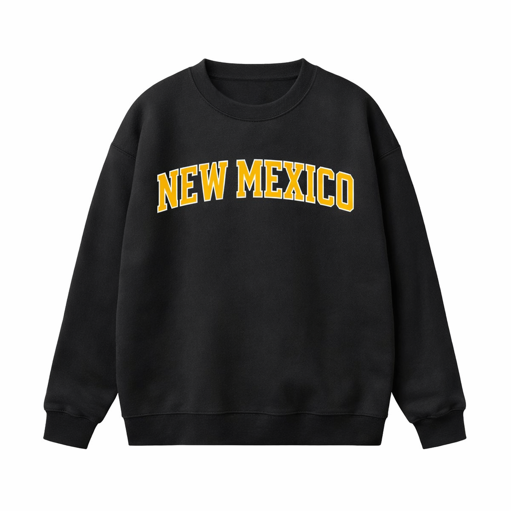 New Mexico Crewneck Sweatshirt in Black / Yellow