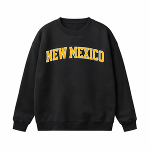 New Mexico Crewneck Sweatshirt in Black / Yellow
