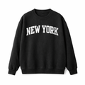 New York Crewneck Sweatshirt in Black / White