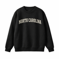 North Carolina Crewneck Sweatshirt in Black / White