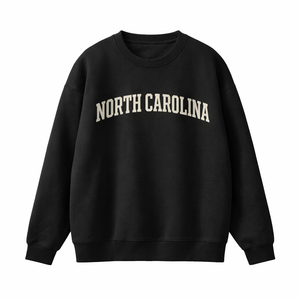 North Carolina Crewneck Sweatshirt in Black / White