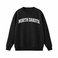 North Dakota Crewneck Sweatshirt in Black / White