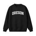 Oregon Crewneck Sweatshirt in Black / White
