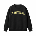 Pennsylvania Crewneck Sweatshirt in Black / Cream