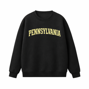 Pennsylvania Crewneck Sweatshirt in Black / Cream
