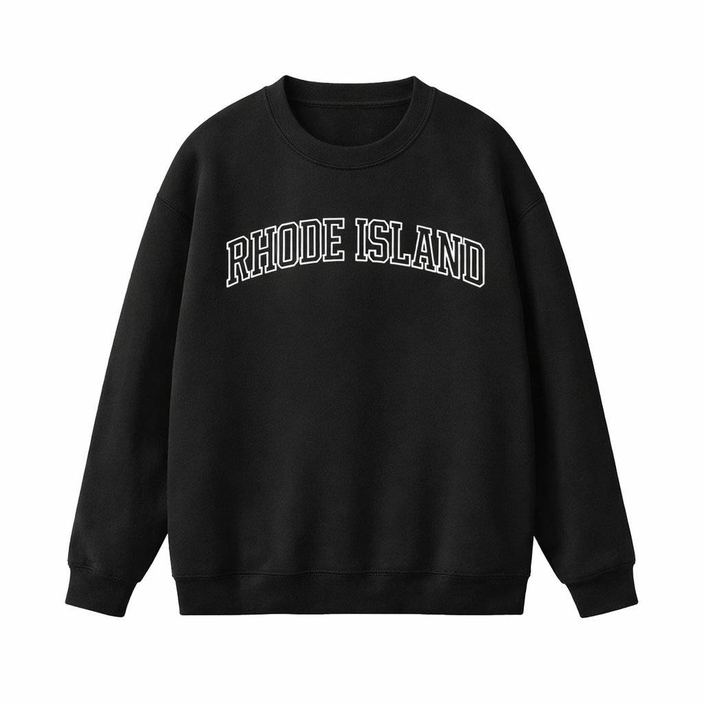 Rhode Island Crewneck Sweatshirt in Black / White