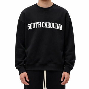 South Carolina Crewneck Sweatshirt in Black / White — lifestyle 1