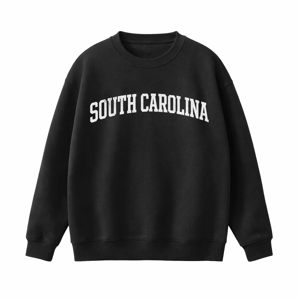 South Carolina Crewneck Sweatshirt in Black / White