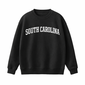 South Carolina Crewneck Sweatshirt in Black / White