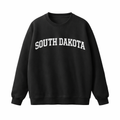 South Dakota Crewneck Sweatshirt in Black / White