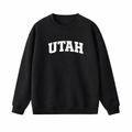 Utah Crewneck Sweatshirt in Black / White