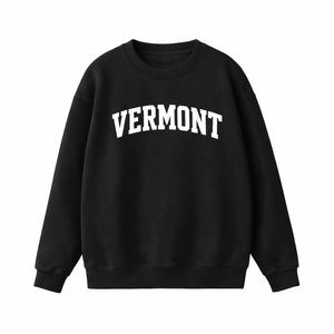 Vermont Crewneck Sweatshirt in Black / White