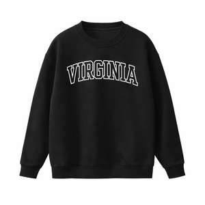 Virginia Crewneck Sweatshirt in Black / White