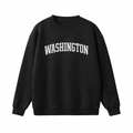 Washington Crewneck Sweatshirt in Black / White