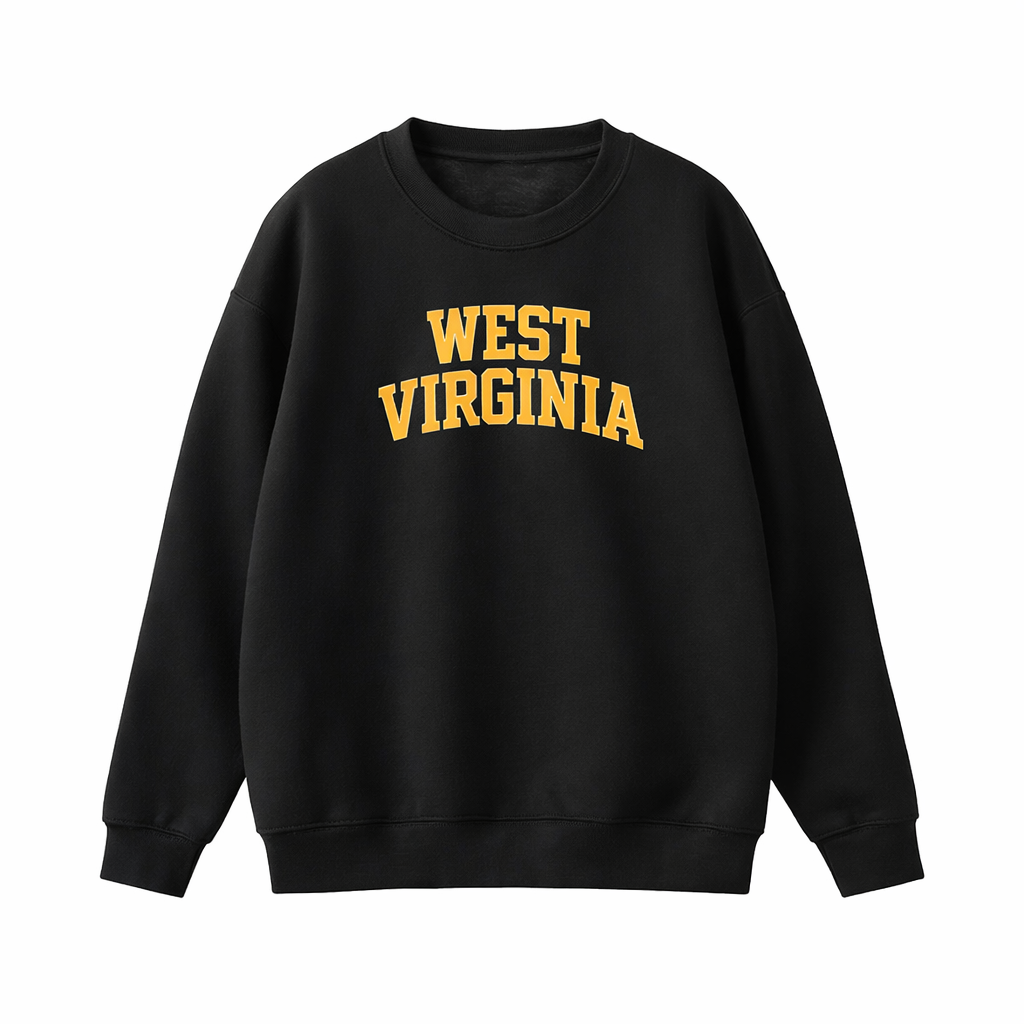 West Virginia Crewneck Sweatshirt in Black / Gold