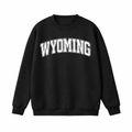 Wyoming Crewneck Sweatshirt in Black / White