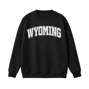Wyoming Crewneck Sweatshirt in Black / White