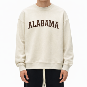 Alabama Crewneck Sweatshirt in Cream / Brown — lifestyle 1