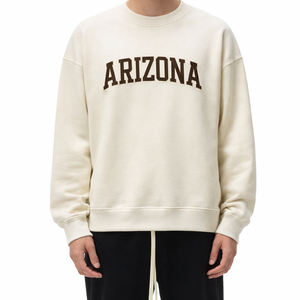 Arizona Crewneck Sweatshirt in Cream / Brown — lifestyle 1