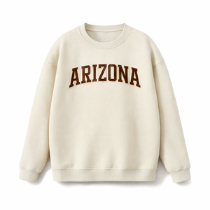 Arizona Crewneck Sweatshirt in Cream / Brown
