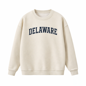 Delaware Crewneck Sweatshirt in Cream / Navy