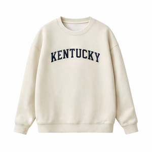 Kentucky Crewneck Sweatshirt in Cream / Navy