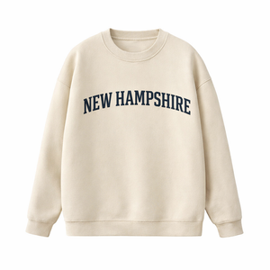 New Hampshire Crewneck Sweatshirt in Cream / Navy