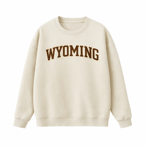 Wyoming Crewneck Sweatshirt in Cream / Brown