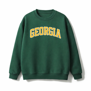 Georgia Crewneck Sweatshirt in Forest Green / Gold