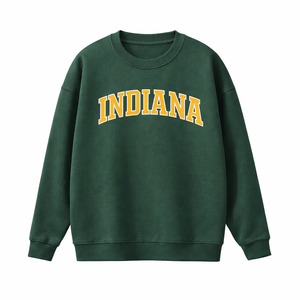 Indiana Crewneck Sweatshirt in Forest Green / Gold