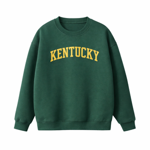Kentucky Crewneck Sweatshirt in Forest Green / Cream