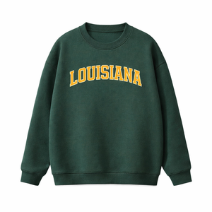 Louisiana Crewneck Sweatshirt in Forest Green / Gold
