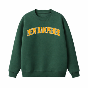 New Hampshire Crewneck Sweatshirt in Forest Green / Gold