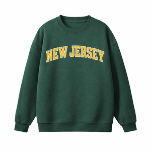 New Jersey Crewneck Sweatshirt in Forest Green / Gold