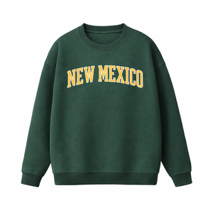 New Mexico Crewneck Sweatshirt in Forest Green / Gold