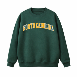 North Carolina Crewneck Sweatshirt in Forest Green / Gold