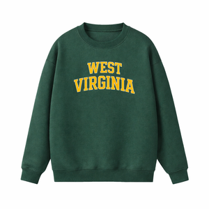 West Virginia Crewneck Sweatshirt in Forest Green / Gold
