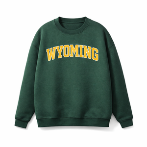 Wyoming Crewneck Sweatshirt in Forest Green / Gold