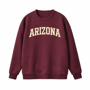 Arizona Crewneck Sweatshirt in Dull Red / Cream