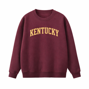 Kentucky Crewneck Sweatshirt in Dull Red / Cream