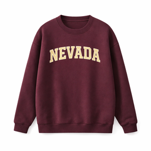 Nevada Crewneck Sweatshirt in Dull Red / Cream