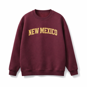 New Mexico Crewneck Sweatshirt in Dull Red / Cream