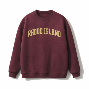 Rhode Island Crewneck Sweatshirt in Dull Red / Cream